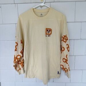 Disney Spirit Pretzel Jersey Long Sleeve Cream size XS